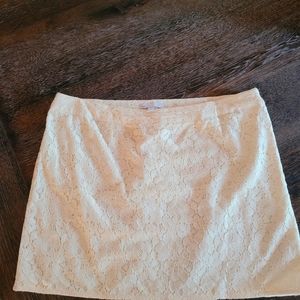 GAP floral lace mini skirt 10